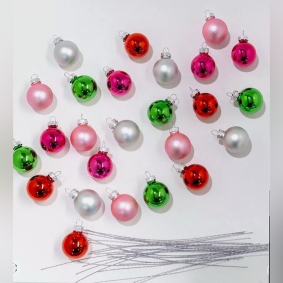 Boxed set of 25 Mini Glass Ball Ornaments - Picture 2 of 3